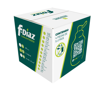 Concentrados F-díaz Caja Con 4 De 5 Litros Rinde 75 L C/u