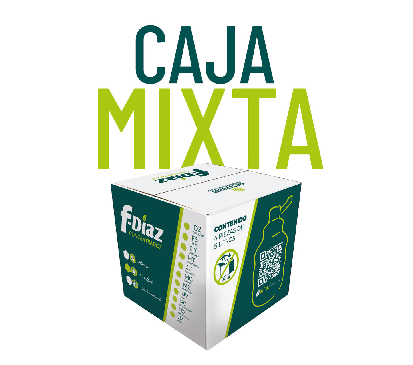 Concentrados F-Díaz Caja MIXTA Con 4 De 5 Litros