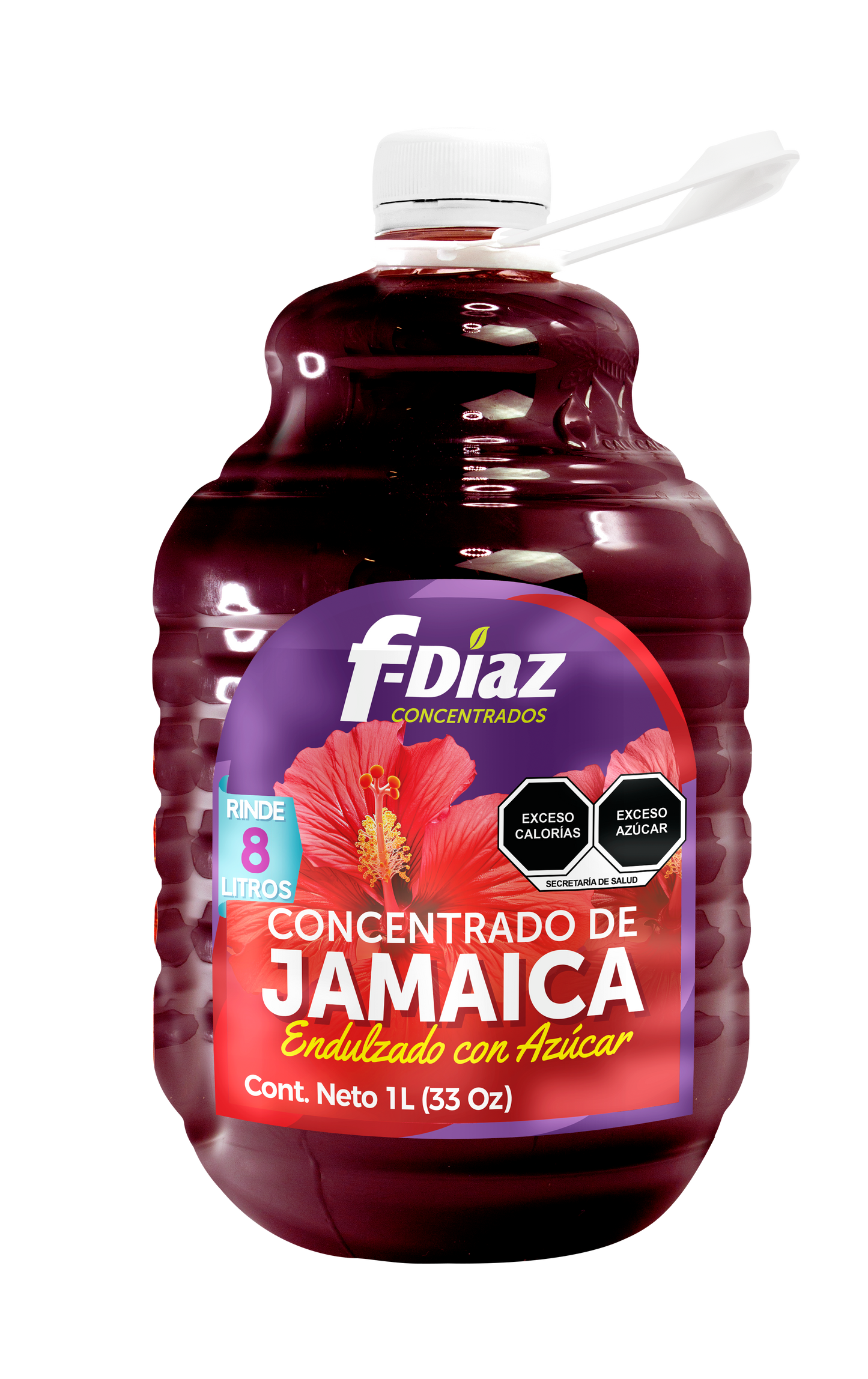 Concentrado F-Díaz Endulzado Rinde 8 Lts (Caja con 12 piezas de 1 Litro)