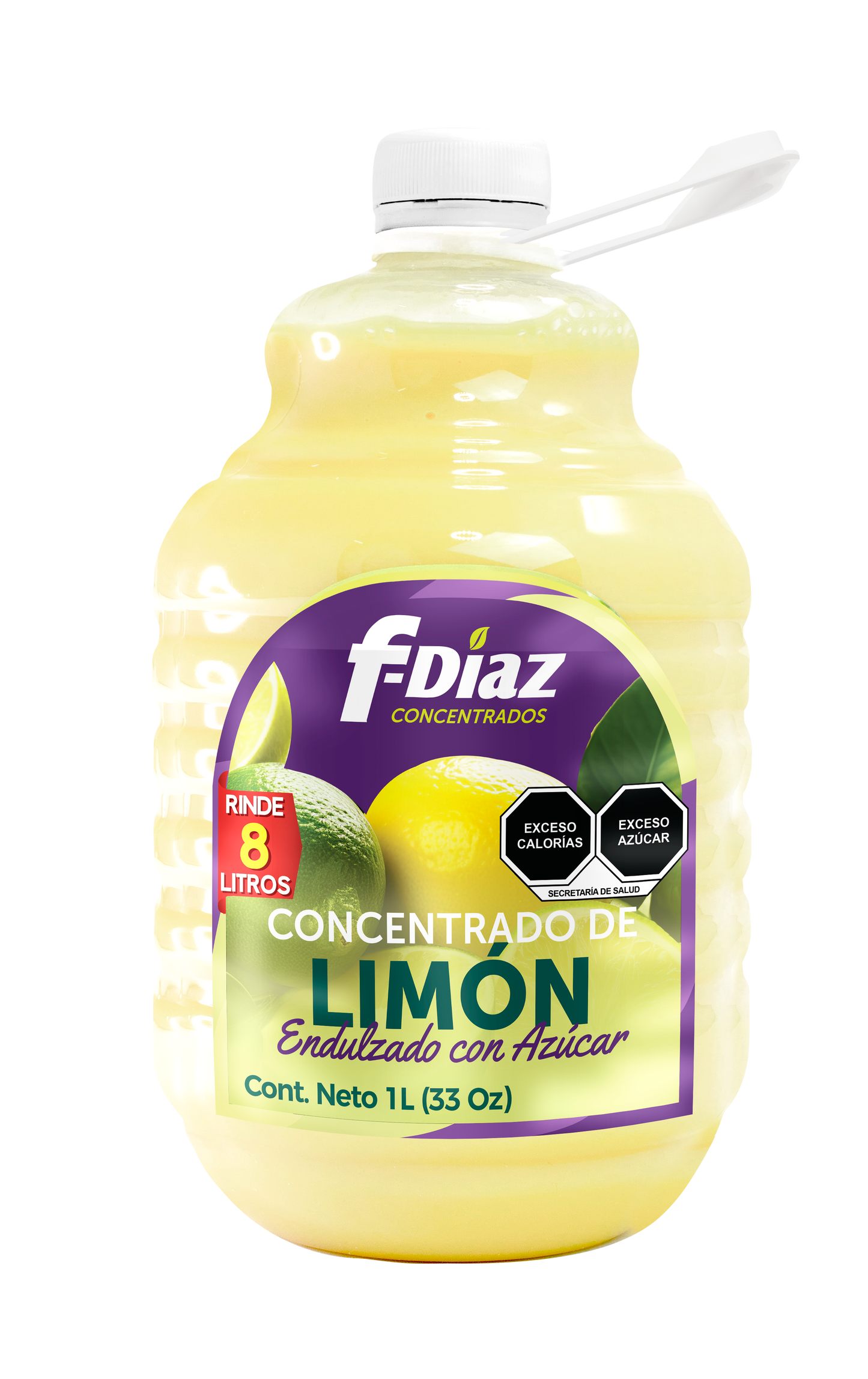 Concentrado F-Díaz Endulzado Rinde 8 Lts (Caja con 12 piezas de 1 Litro)