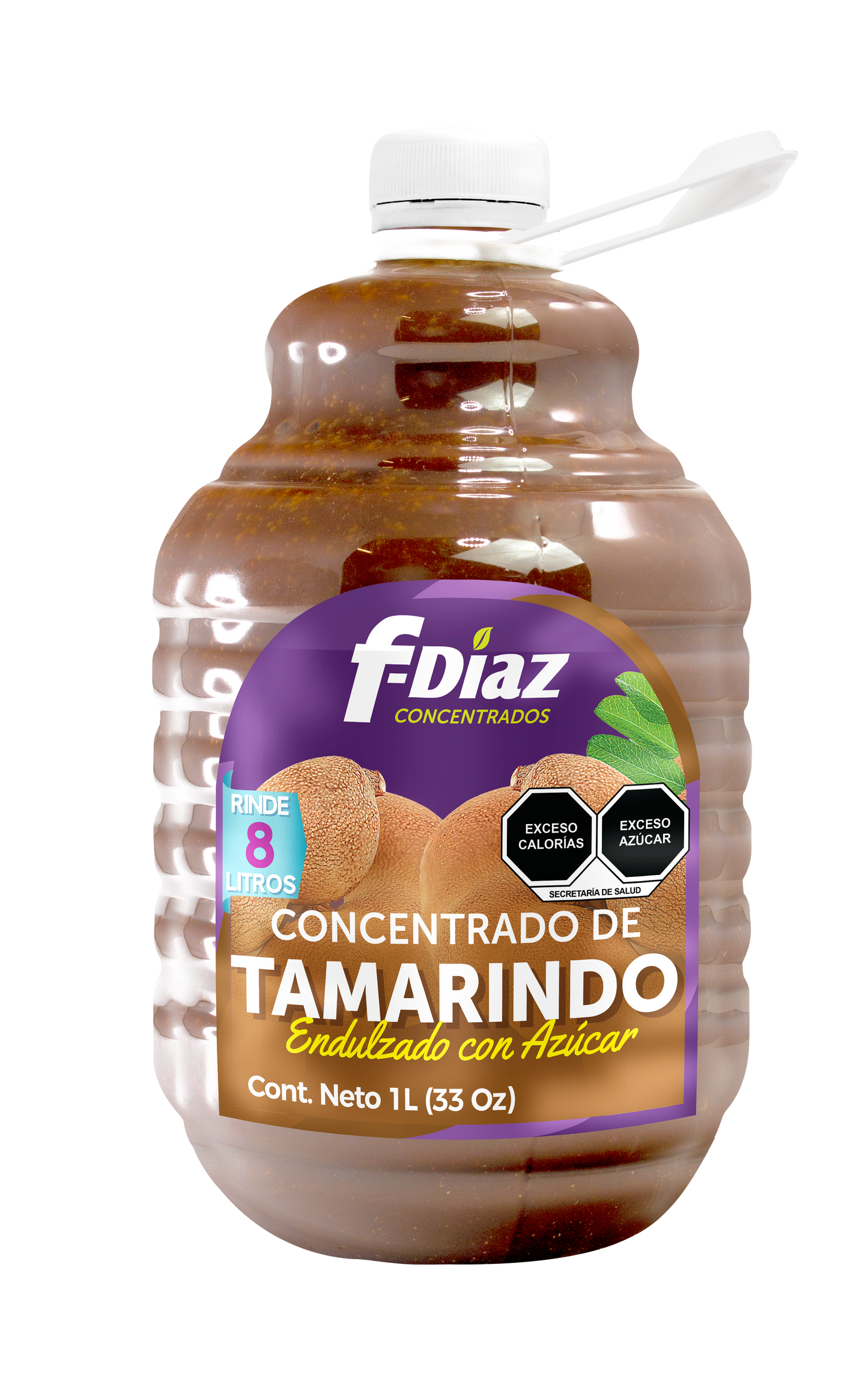 Concentrado F-Díaz Endulzado Rinde 8 Lts (Caja con 12 piezas de 1 Litro)